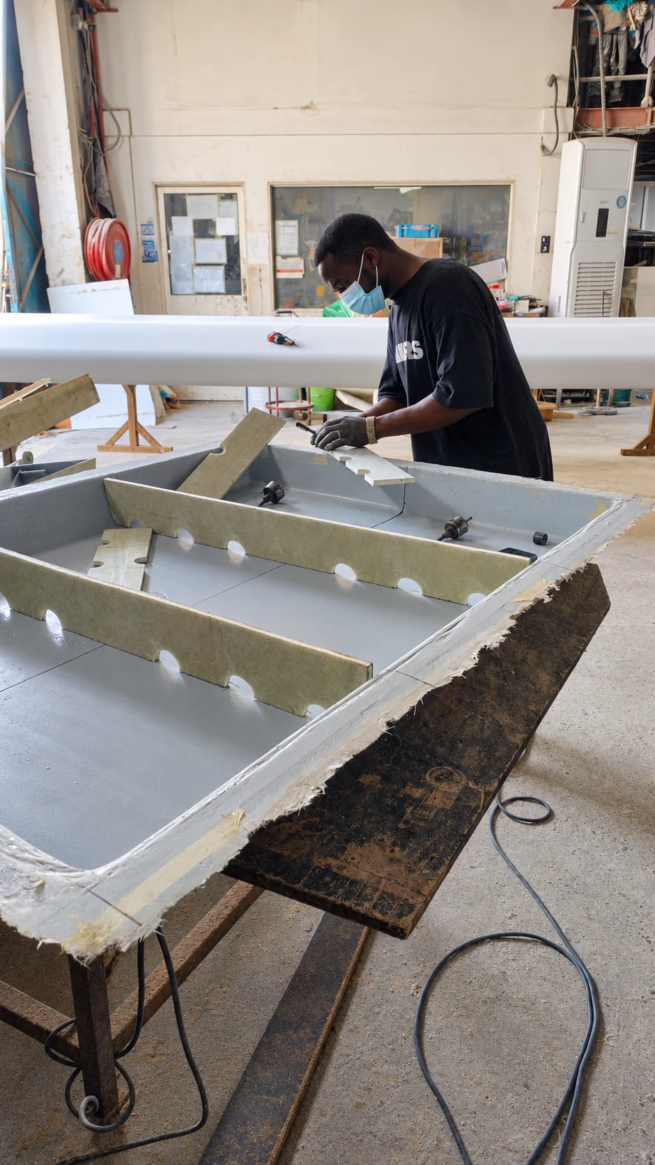 Panel and internal partition assembly.
