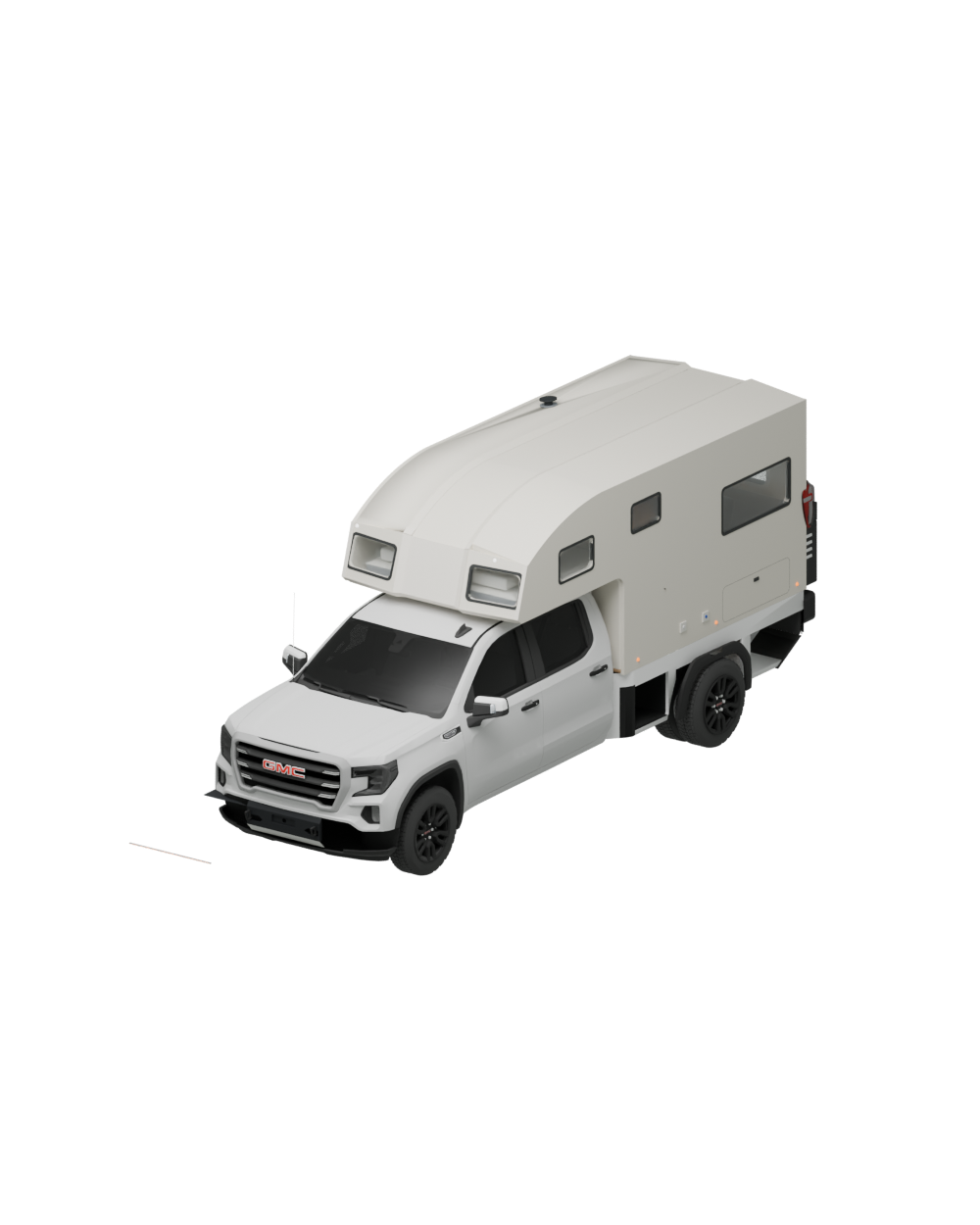 X Campers own GMC reference model with roof slopes on both sides